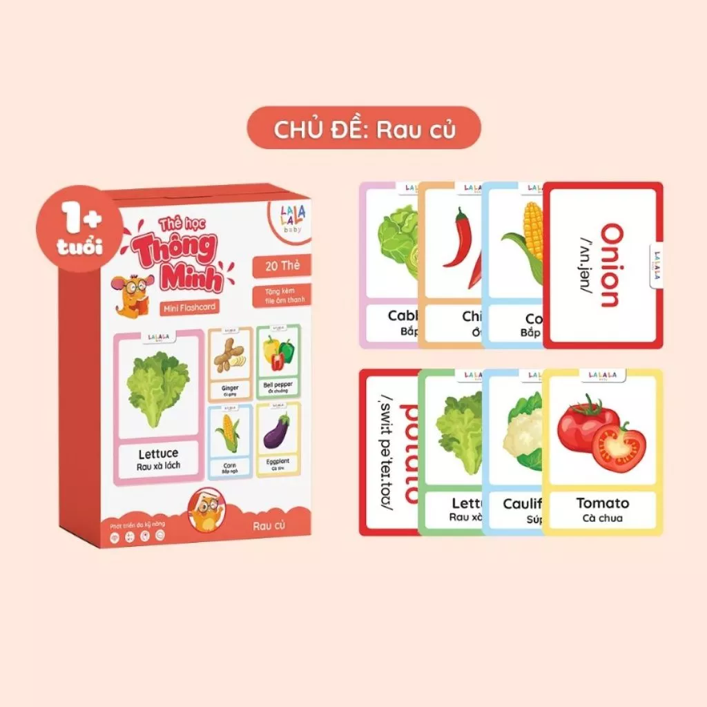 Bộ thẻ học thông minh Flashcard Mini song ngữ Anh-Việt